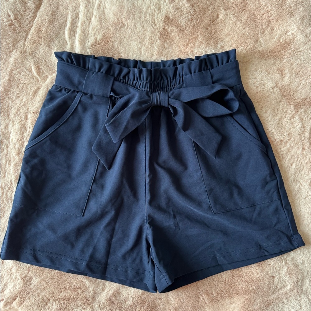 NWT GRACE KARIN Women Summer Casual Shorts with Pockets Bowknot Tie Waist